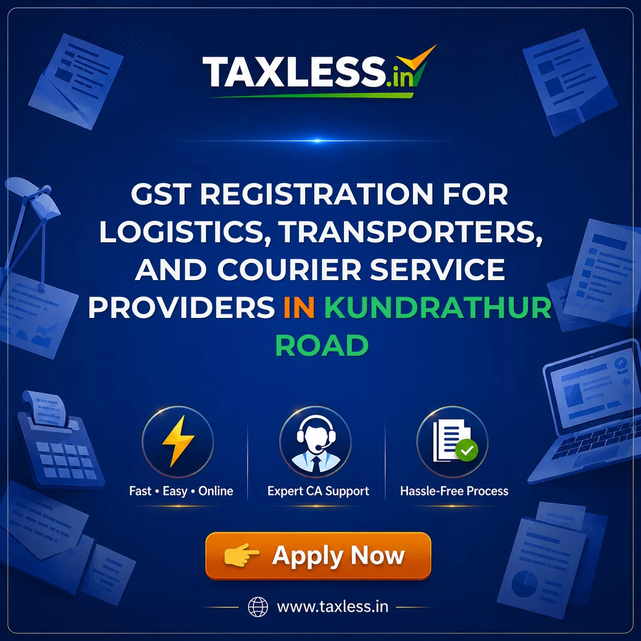 GST Registration for Logistics, Transporters, and Courier Service Providers in Kundrathur Road