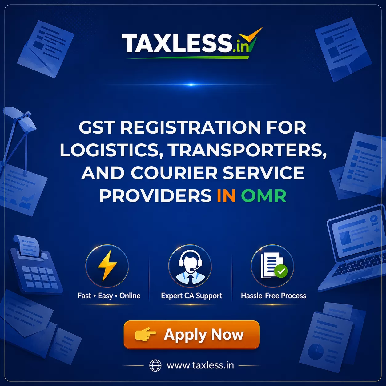 GST Registration for Logistics, Transporters, and Courier Service Providers in Omr