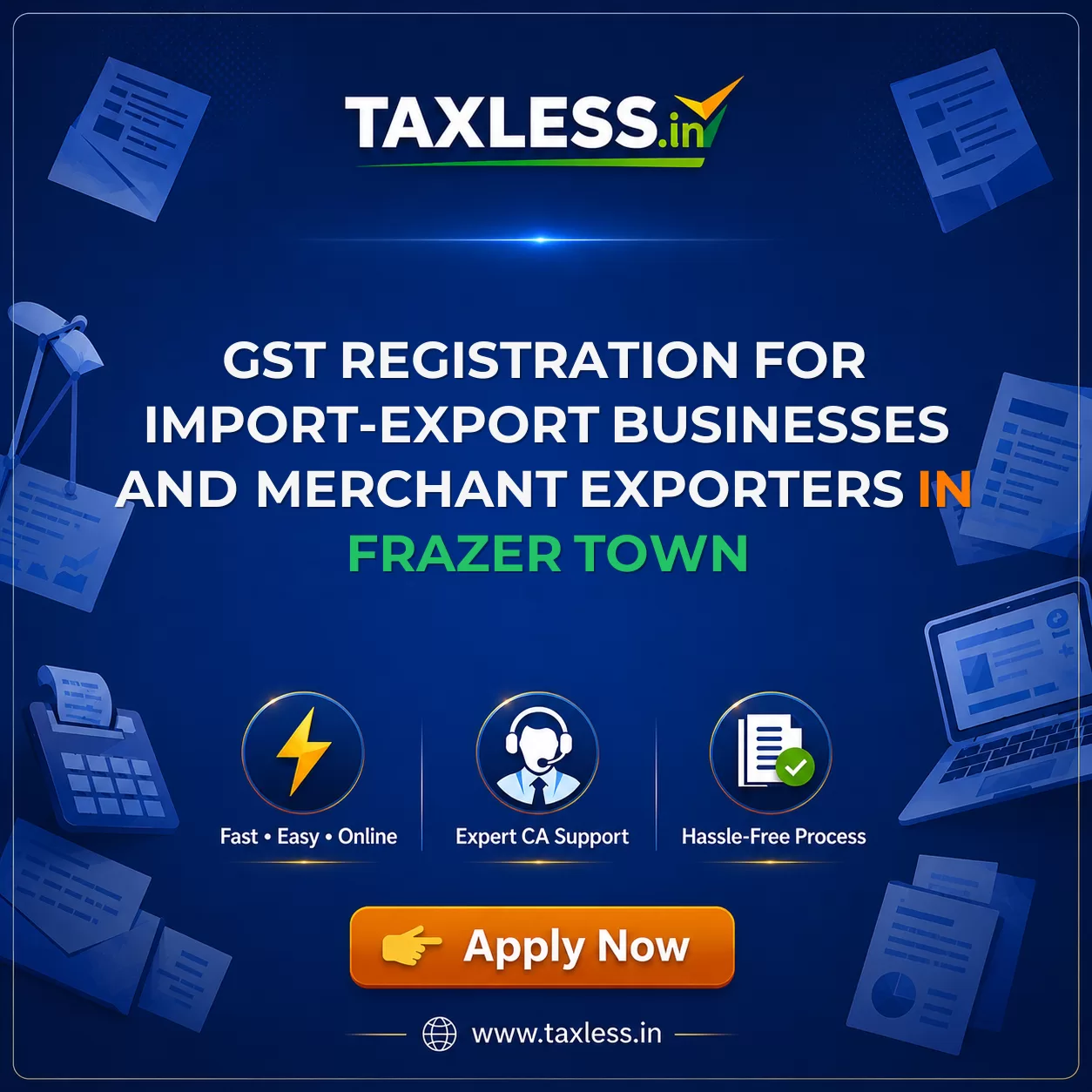 GST Registration for Import-Export Businesses and Merchant Exporters in Frazer Town