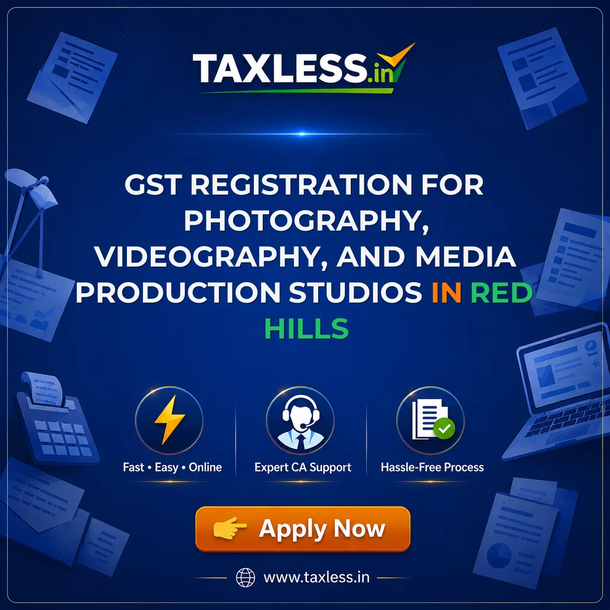 GST Registration for Photography, Videography, and Media Production Studios in Red Hills