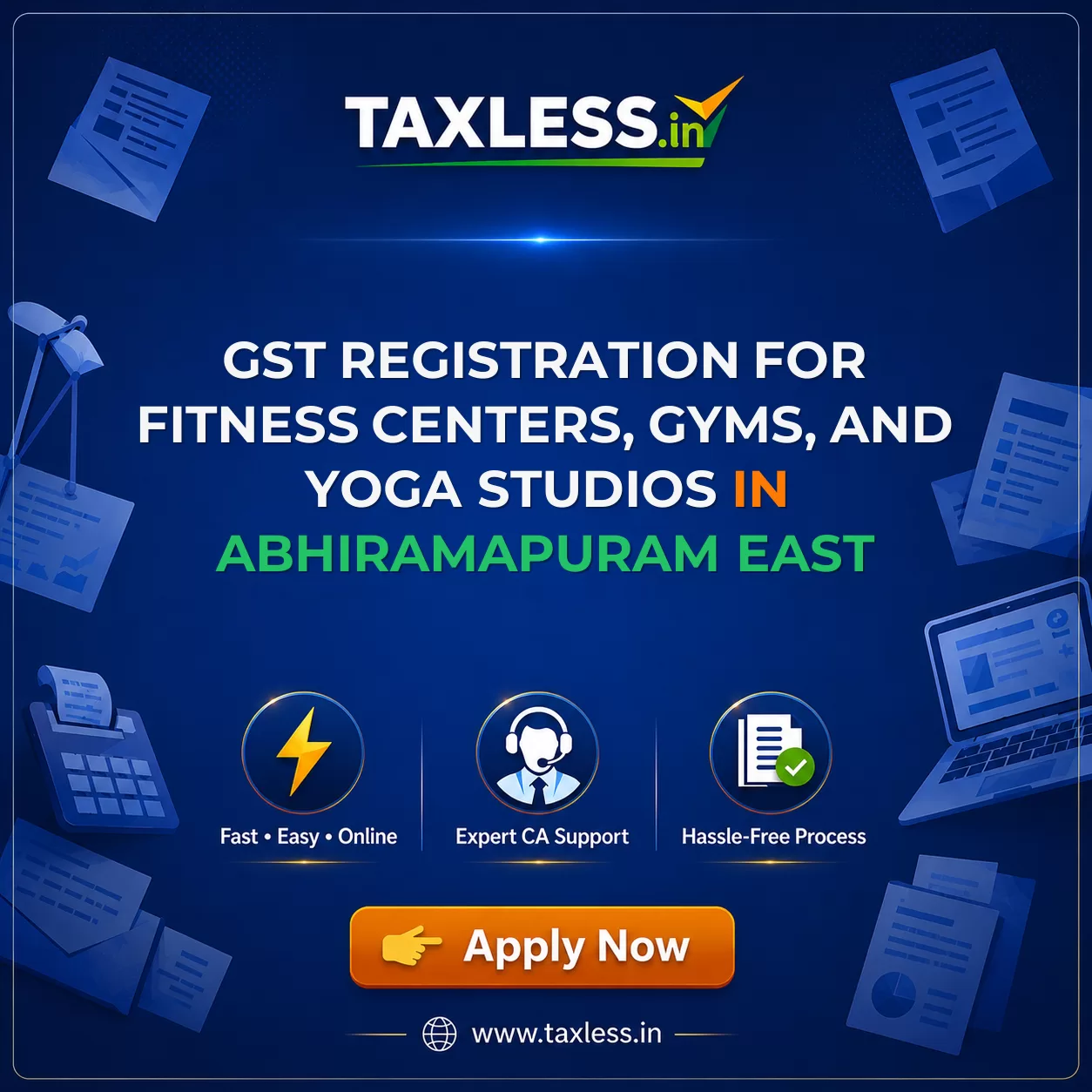 GST Registration for Fitness Centers, Gyms, and Yoga Studios in Abhiramapuram East