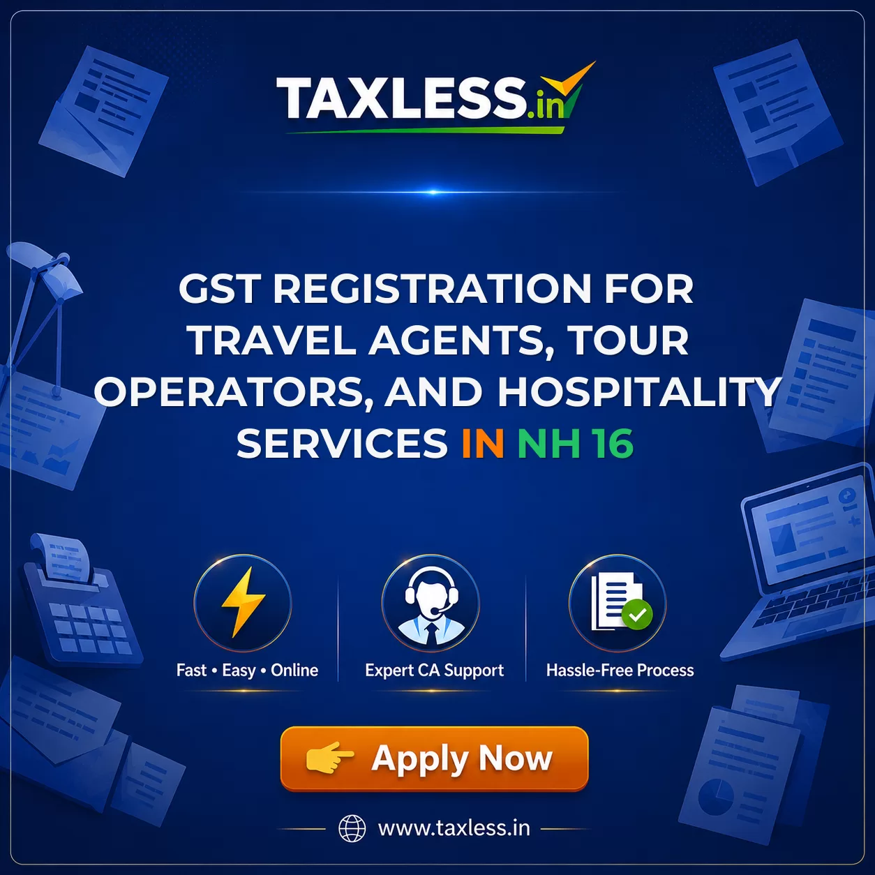 GST Registration for Travel Agents, Tour Operators, and Hospitality Services in Nh 16