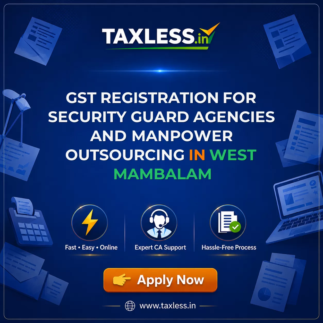 GST Registration for Security Guard Agencies and Manpower Outsourcing in West Mambalam