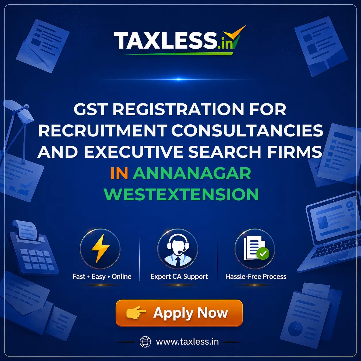 GST Registration for Recruitment Consultancies and Executive Search Firms in Annanagar Westextension