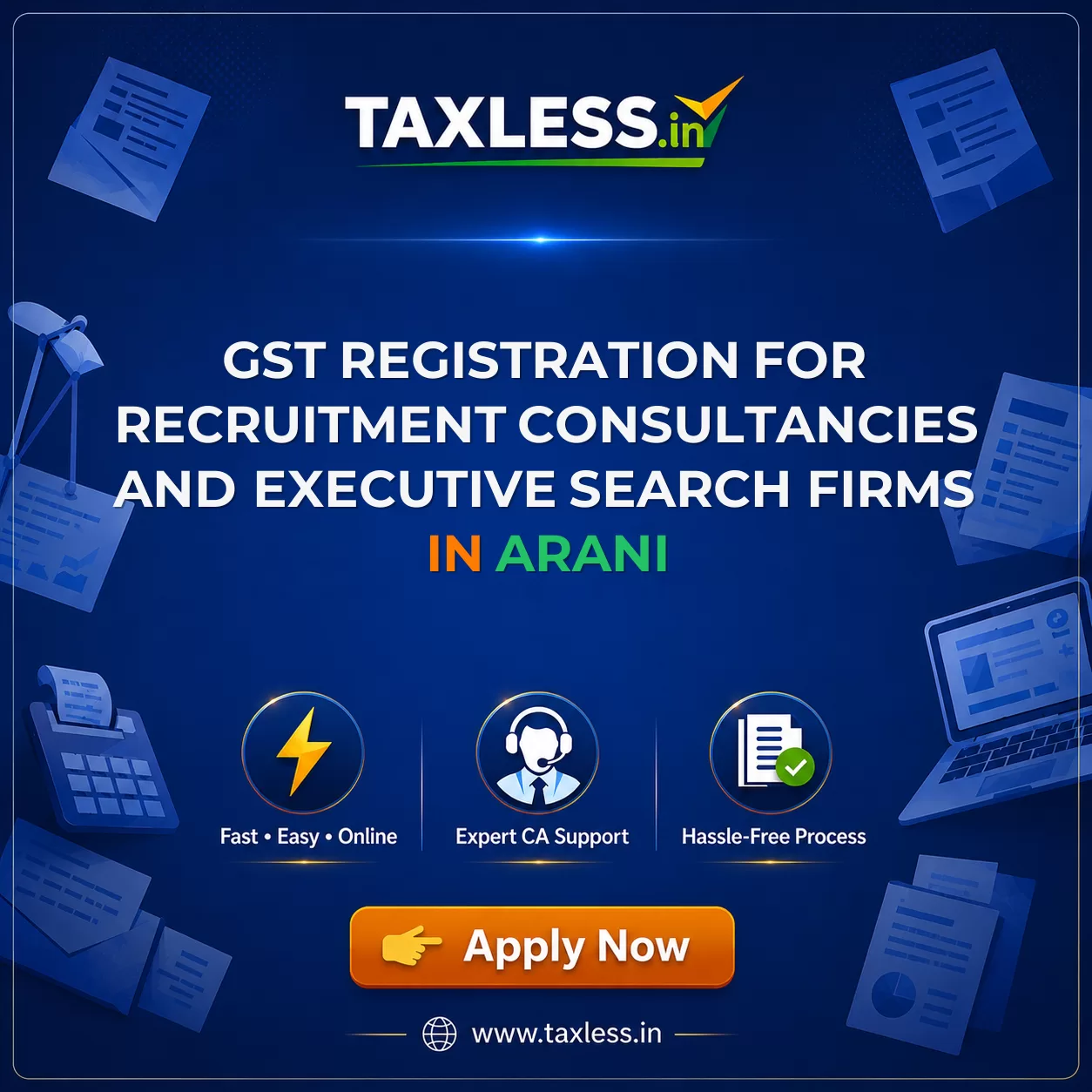 GST Registration for Recruitment Consultancies and Executive Search Firms in Arani
