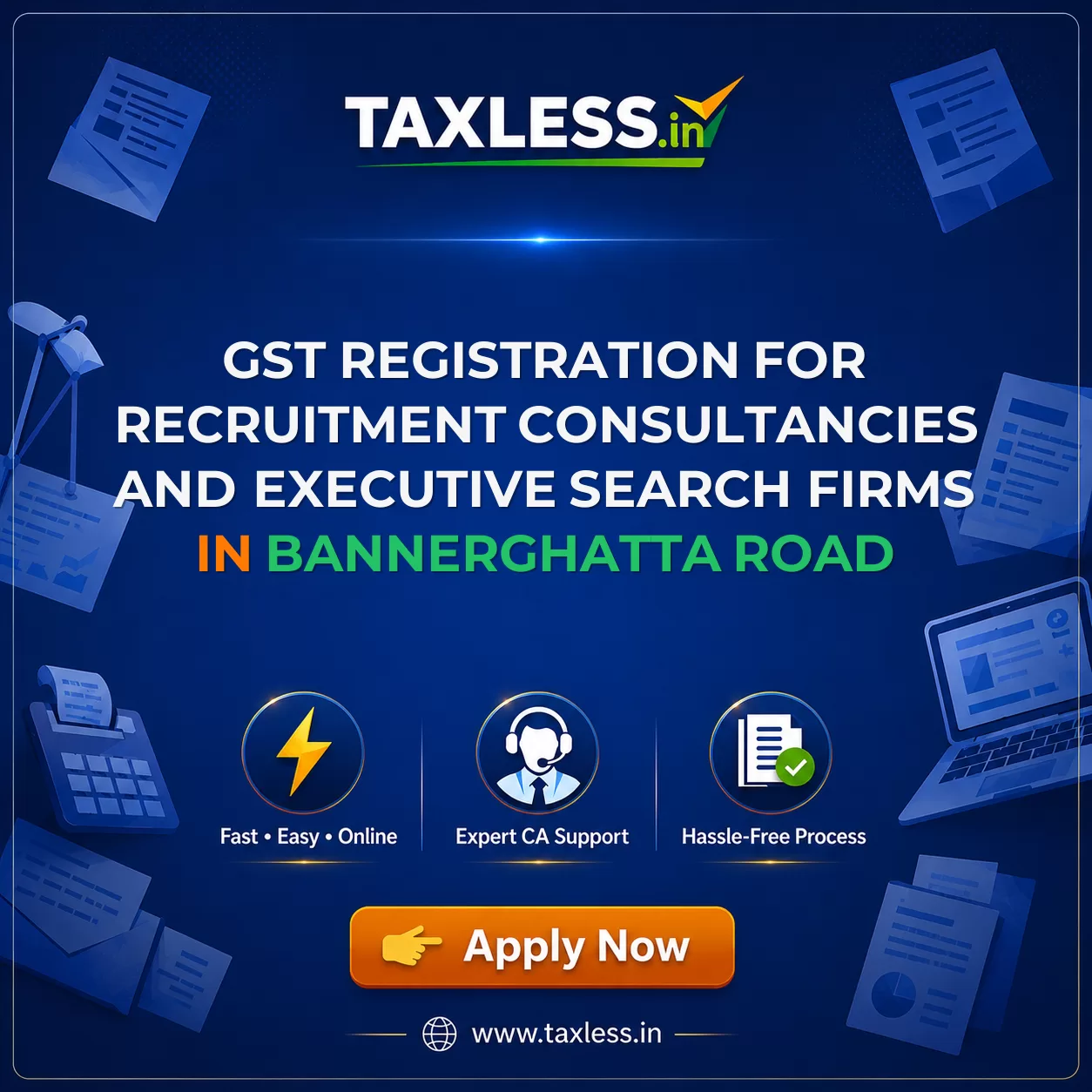 GST Registration for Recruitment Consultancies and Executive Search Firms in Bannerghatta Road