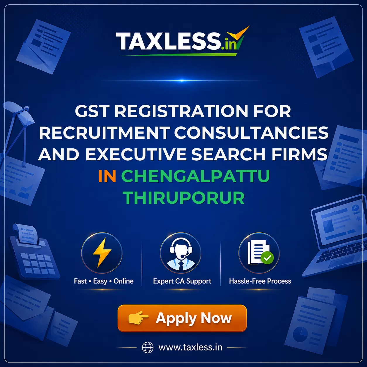 GST Registration for Recruitment Consultancies and Executive Search Firms in Chengalpattu Thiruporur