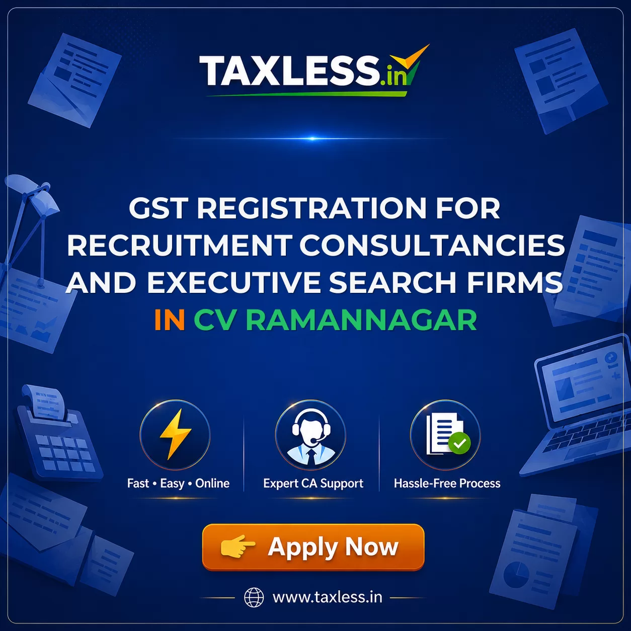 GST Registration for Recruitment Consultancies and Executive Search Firms in Cv Ramannagar