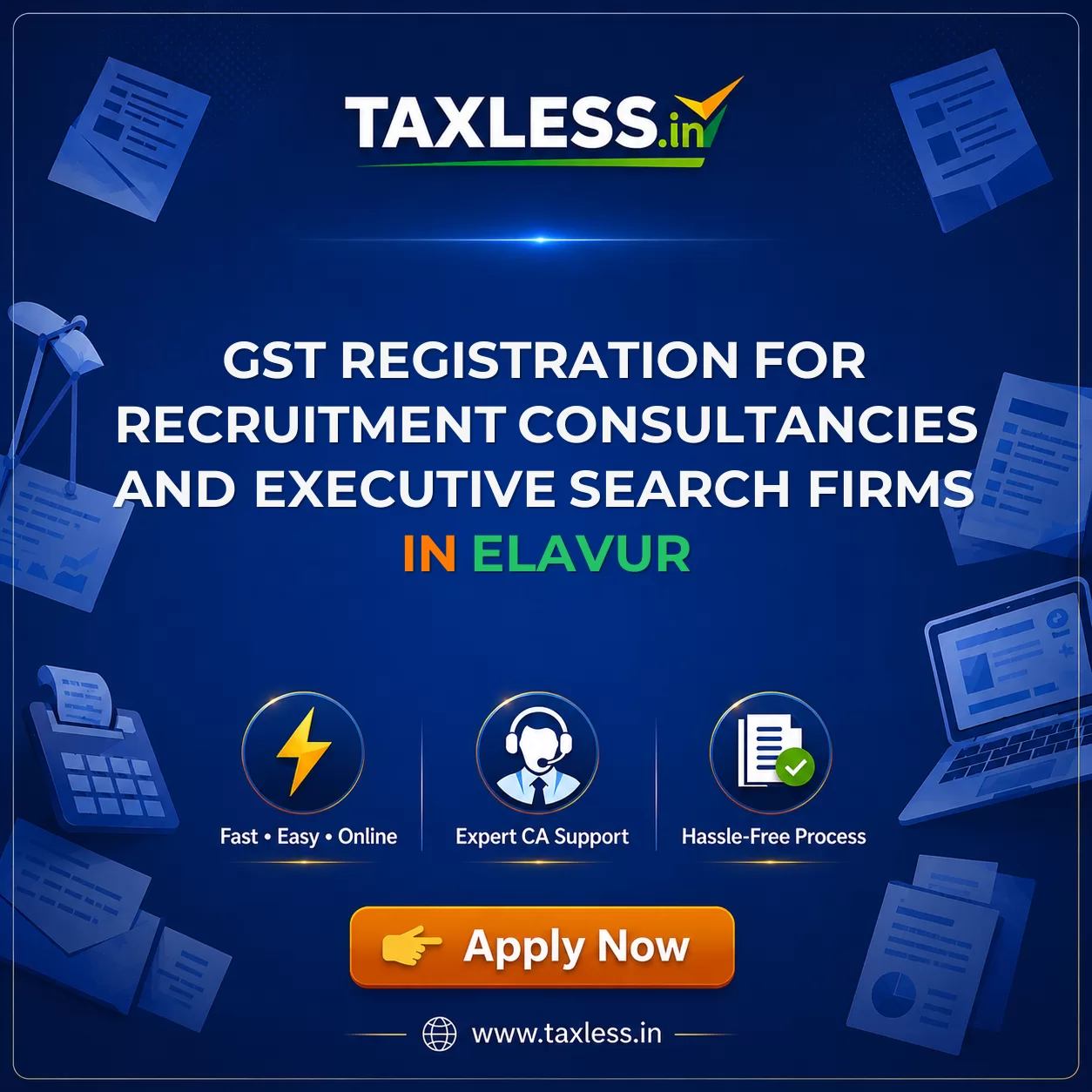 GST Registration for Recruitment Consultancies and Executive Search Firms in Elavur