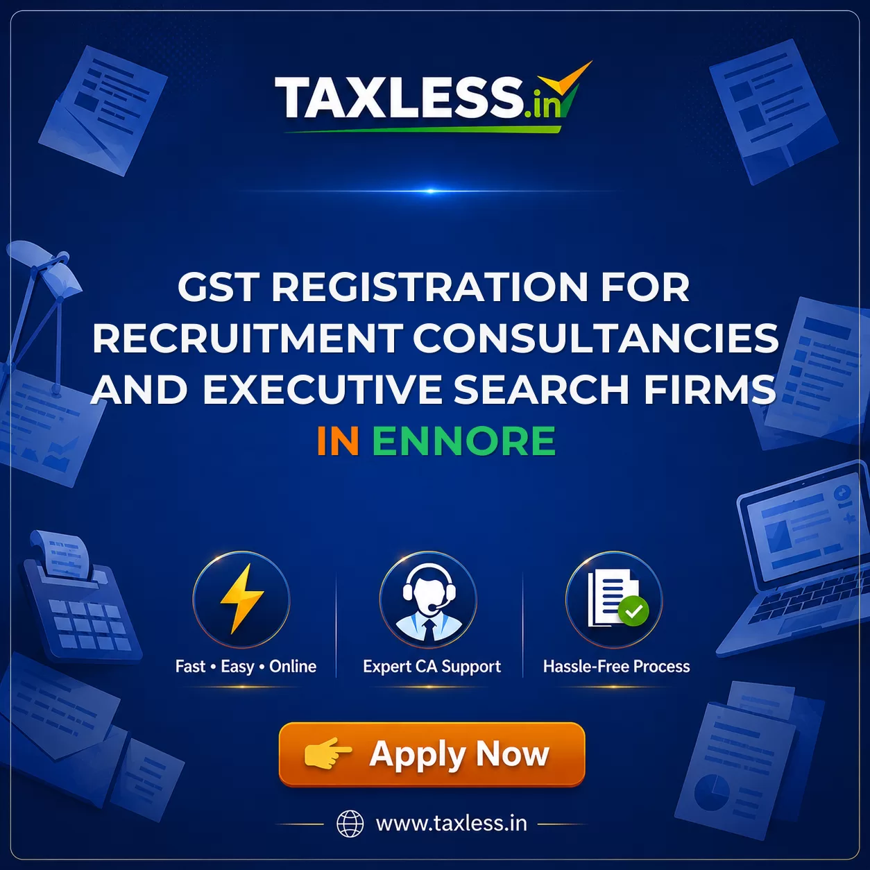 GST Registration for Recruitment Consultancies and Executive Search Firms in Ennore