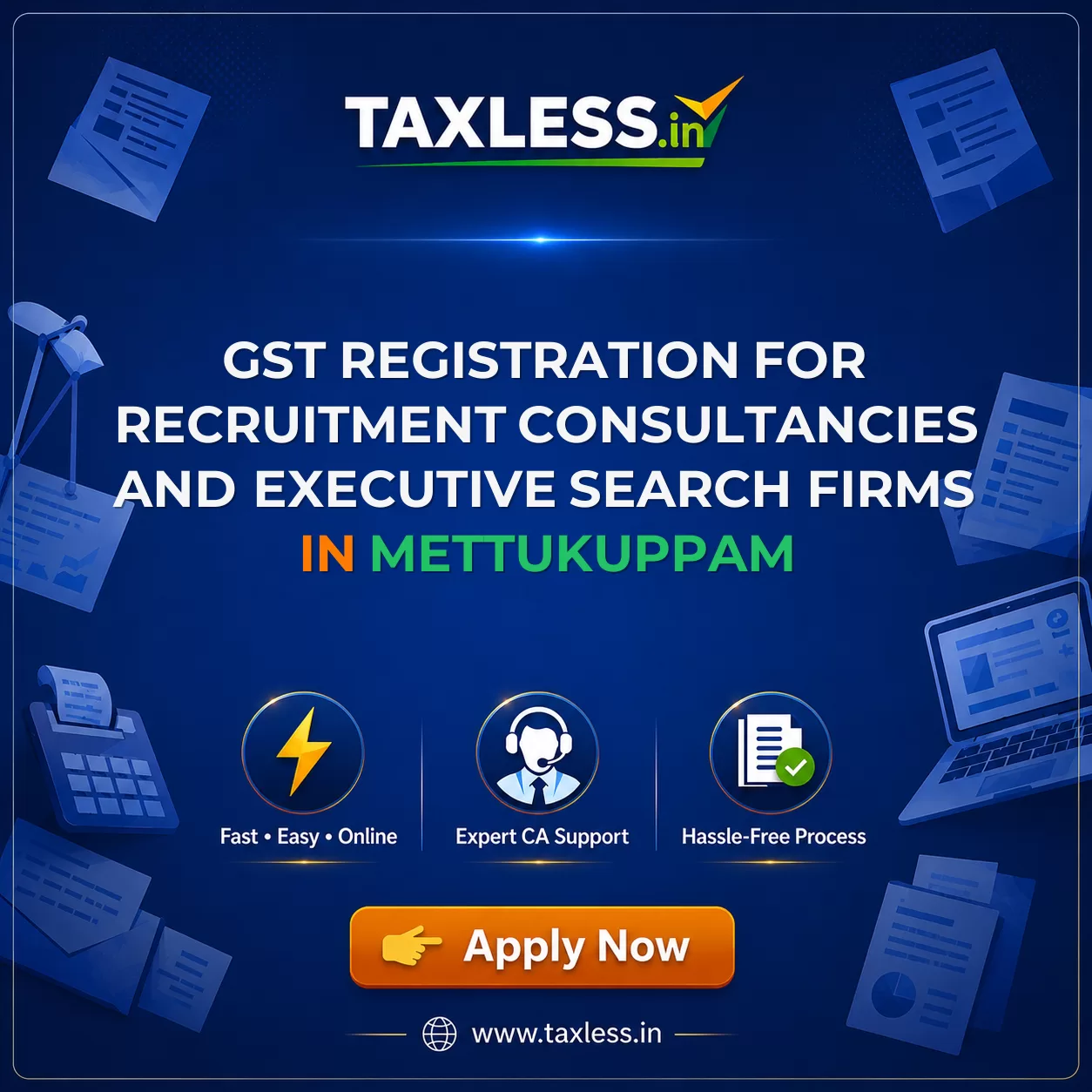 GST Registration for Recruitment Consultancies and Executive Search Firms in Mettukuppam