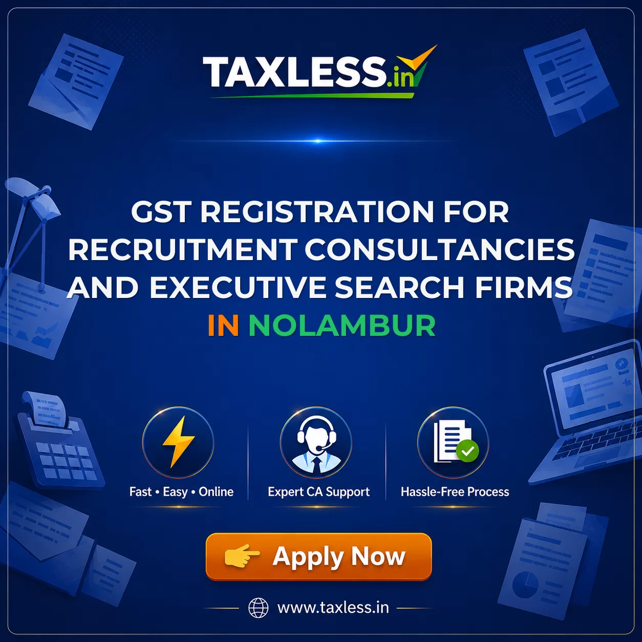 GST Registration for Recruitment Consultancies and Executive Search Firms in Nolambur