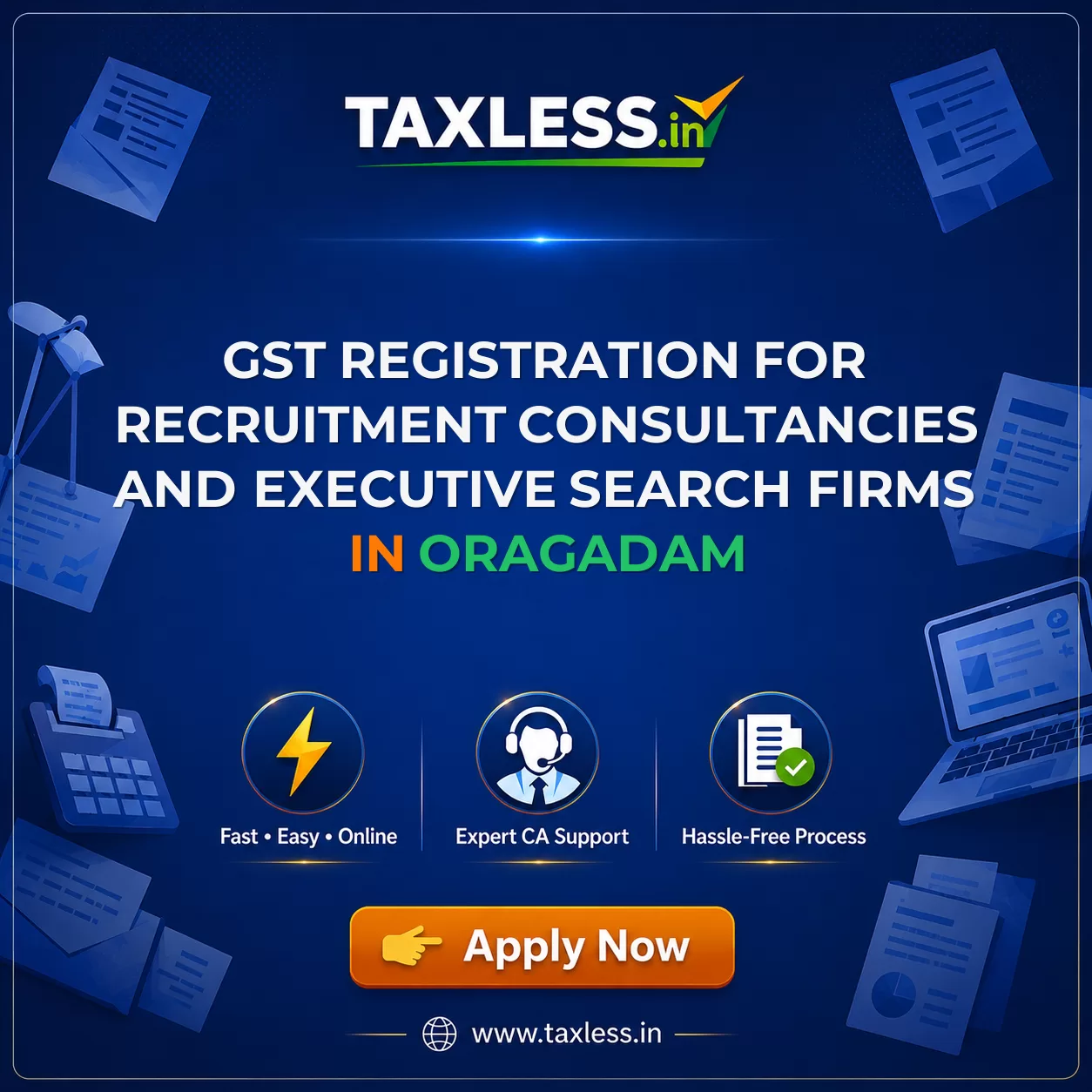 GST Registration for Recruitment Consultancies and Executive Search Firms in Oragadam
