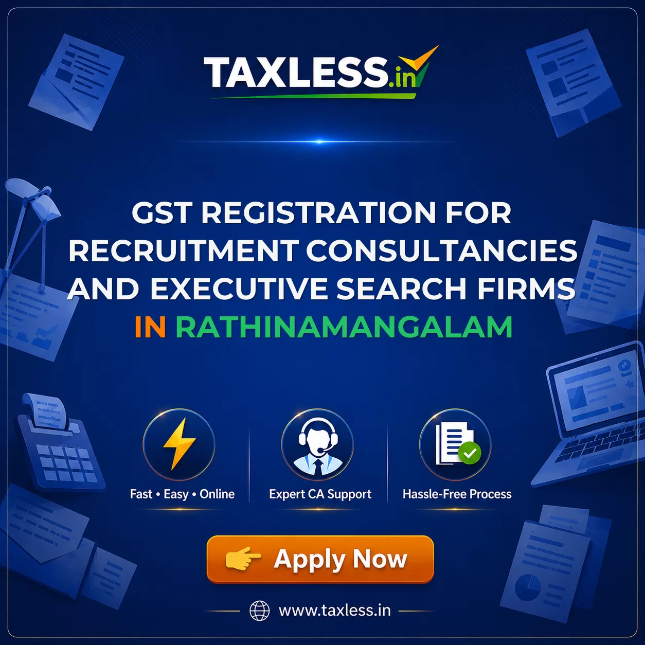 GST Registration for Recruitment Consultancies and Executive Search Firms in Rathinamangalam