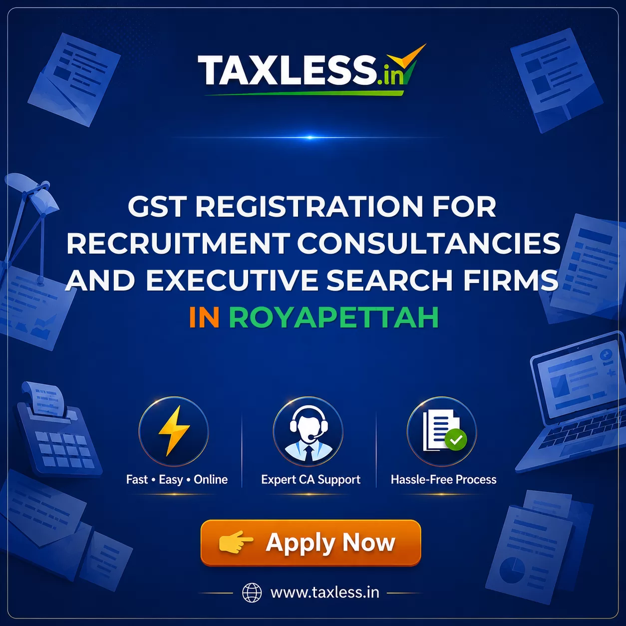 GST Registration for Recruitment Consultancies and Executive Search Firms in Royapettah