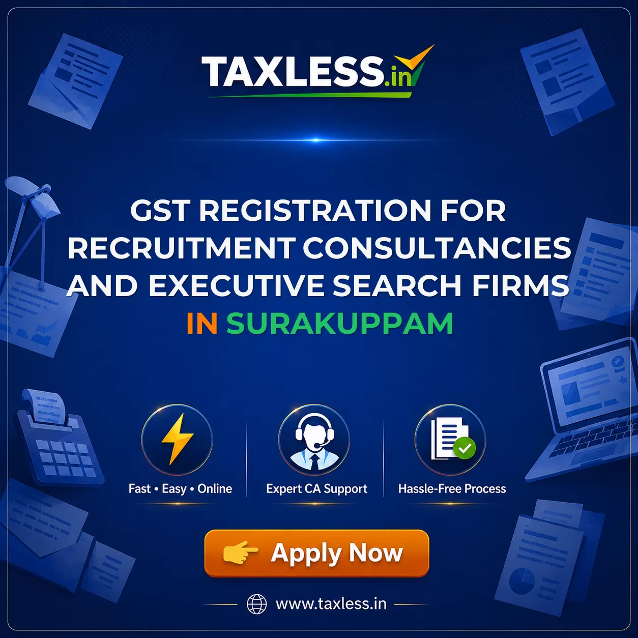 GST Registration for Recruitment Consultancies and Executive Search Firms in Surakuppam