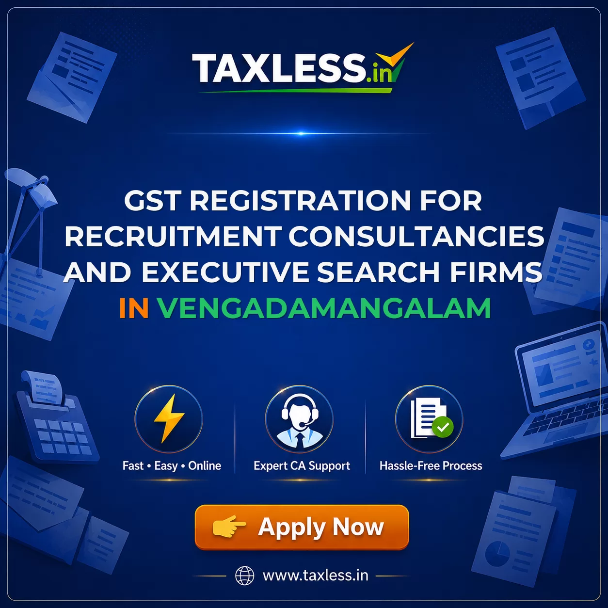 GST Registration for Recruitment Consultancies and Executive Search Firms in Vengadamangalam