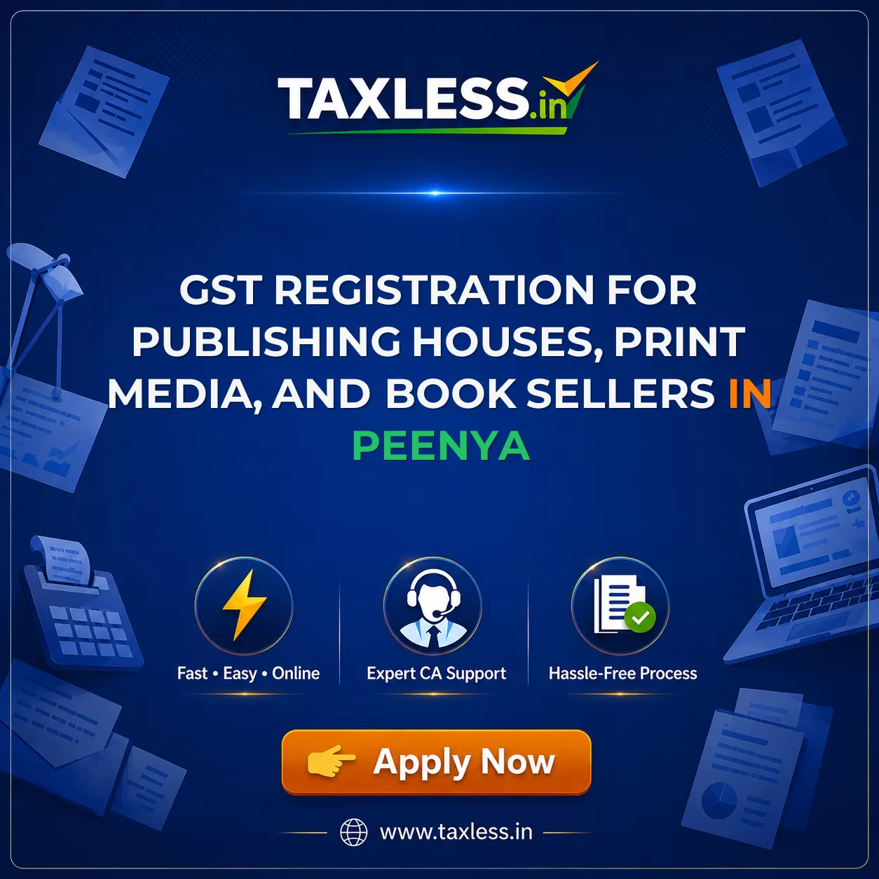 GST Registration for Publishing Houses, Print Media, and Book Sellers in Peenya