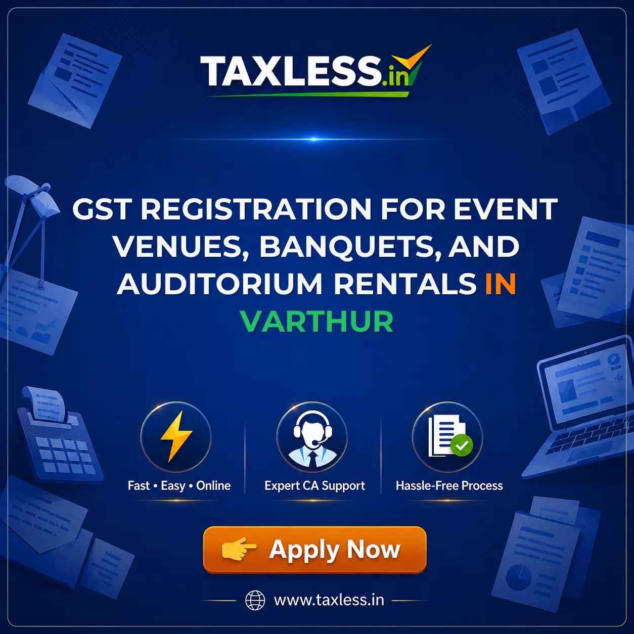 GST Registration for Event Venues, Banquets, and Auditorium Rentals in Varthur