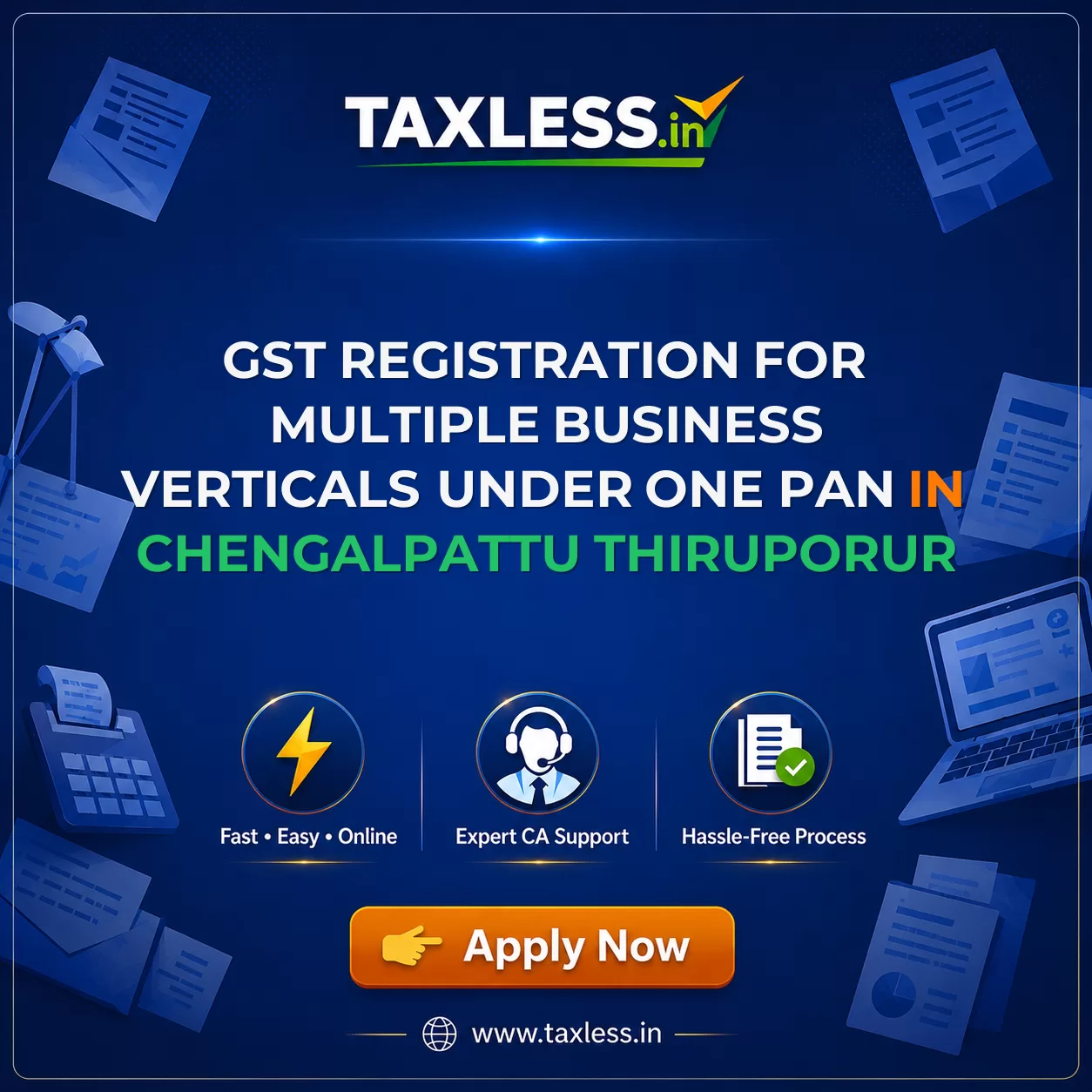 GST Registration for Multiple Business Verticals Under One PAN in Chengalpattu Thiruporur
