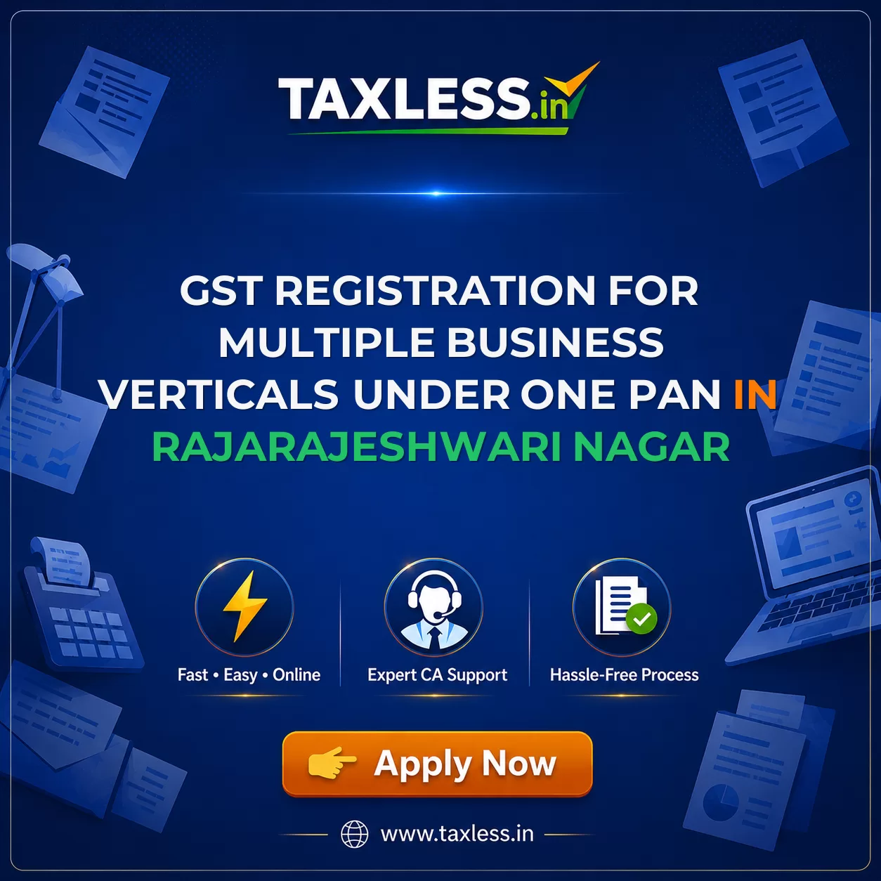 GST Registration for Multiple Business Verticals Under One PAN in Rajarajeshwari Nagar