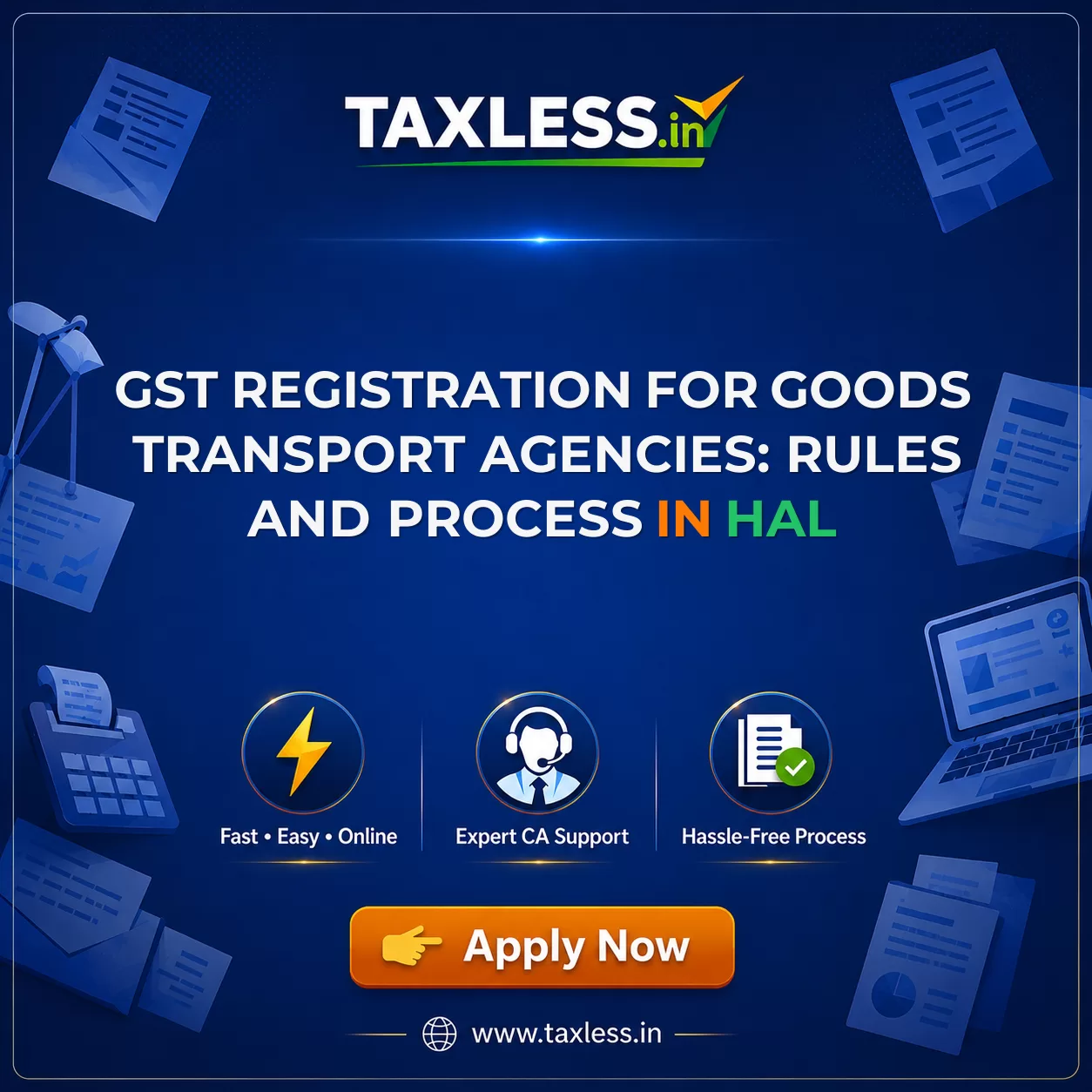 GST Registration for Goods Transport Agencies: Rules and Process in Hal