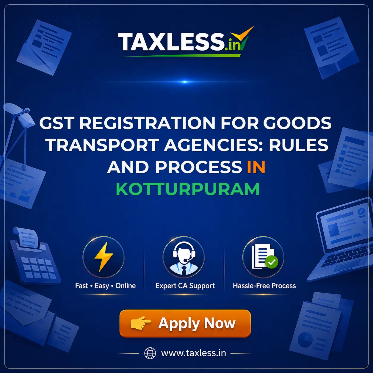 GST Registration for Goods Transport Agencies: Rules and Process in Kotturpuram