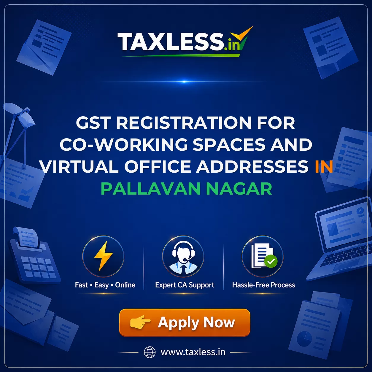 GST Registration for Co-working Spaces and Virtual Office Addresses in Pallavan Nagar
