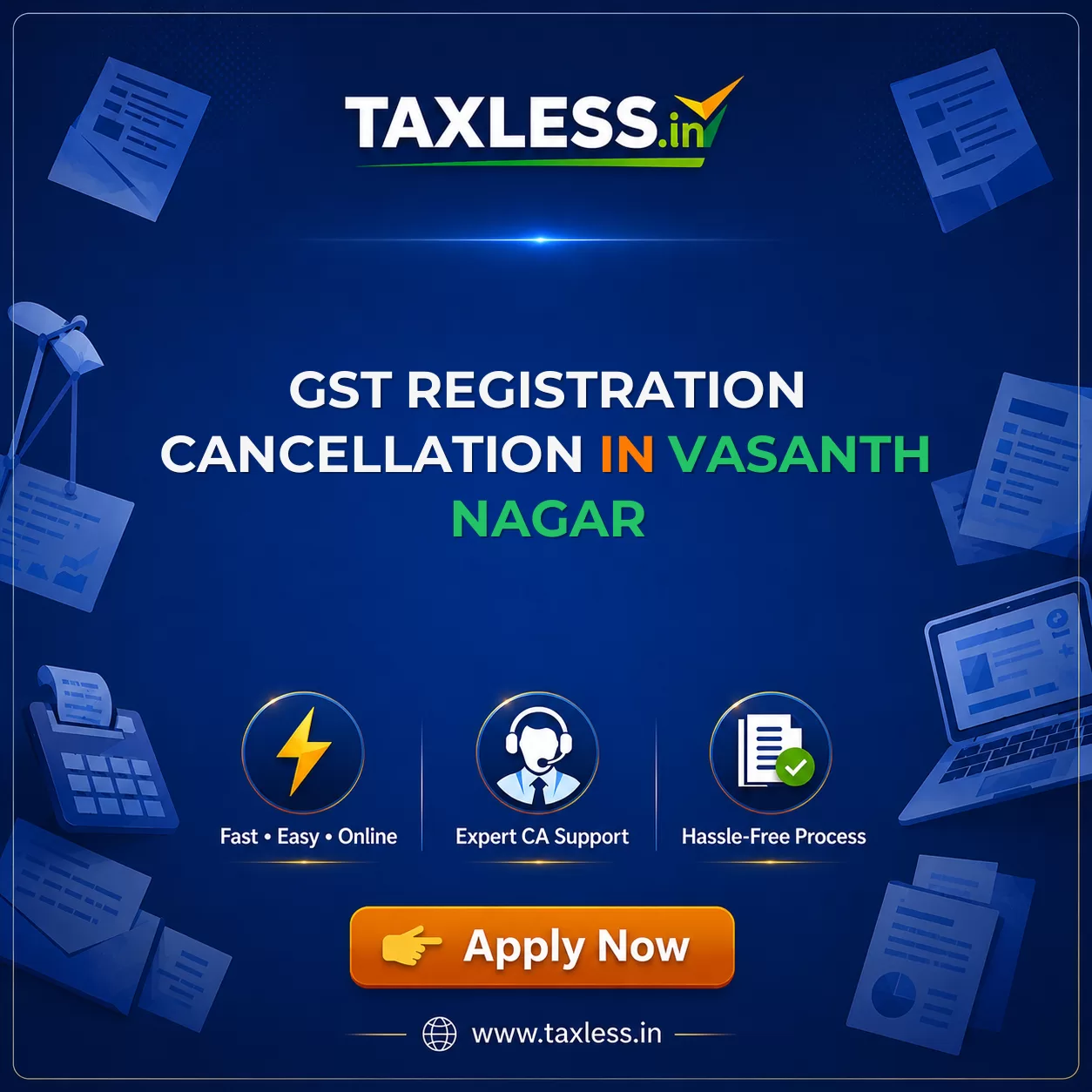 GST Registration Cancellation in Vasanth Nagar