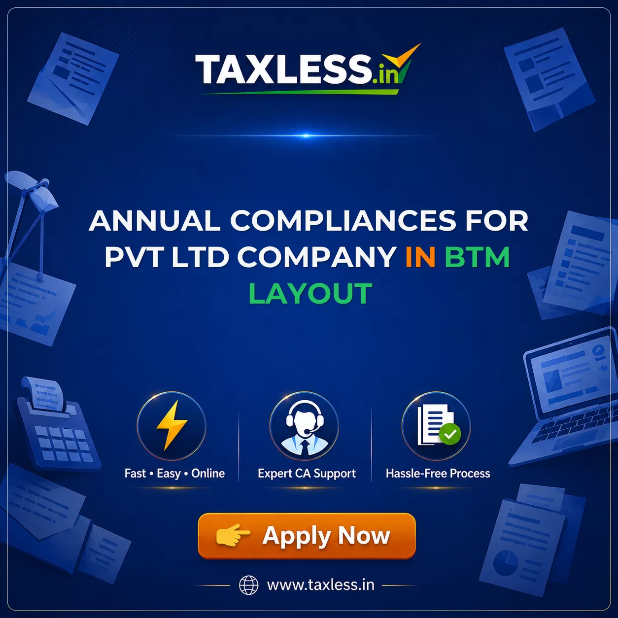 Annual Compliances For Pvt Ltd Company in Btm Layout