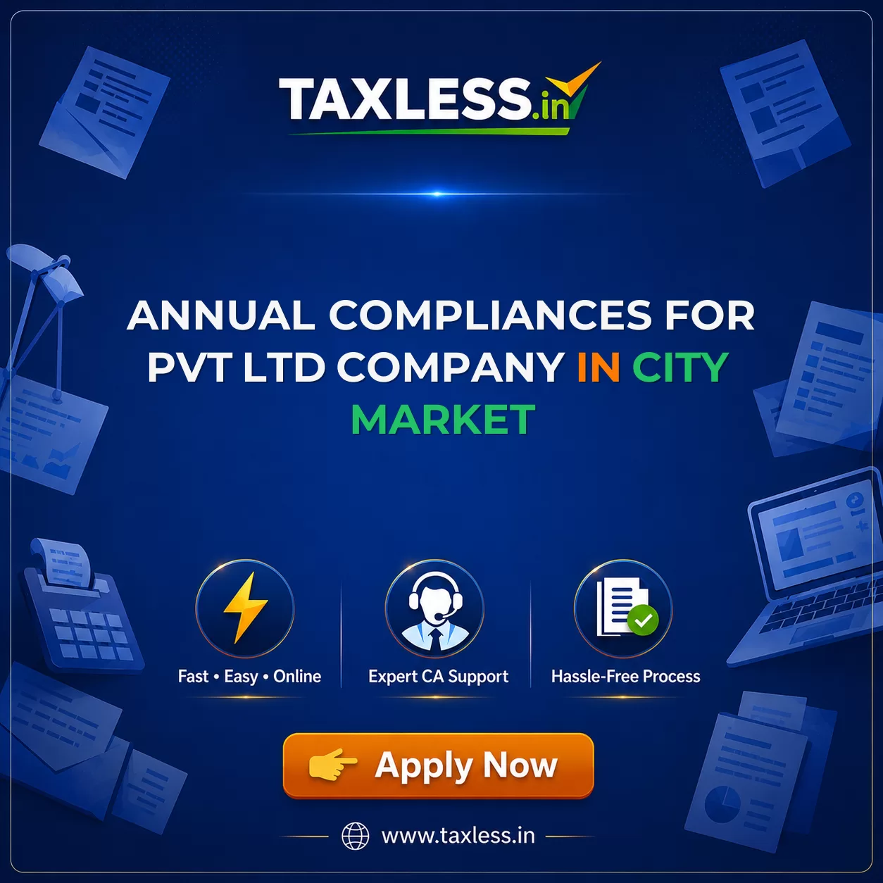 Annual Compliances For Pvt Ltd Company in City Market