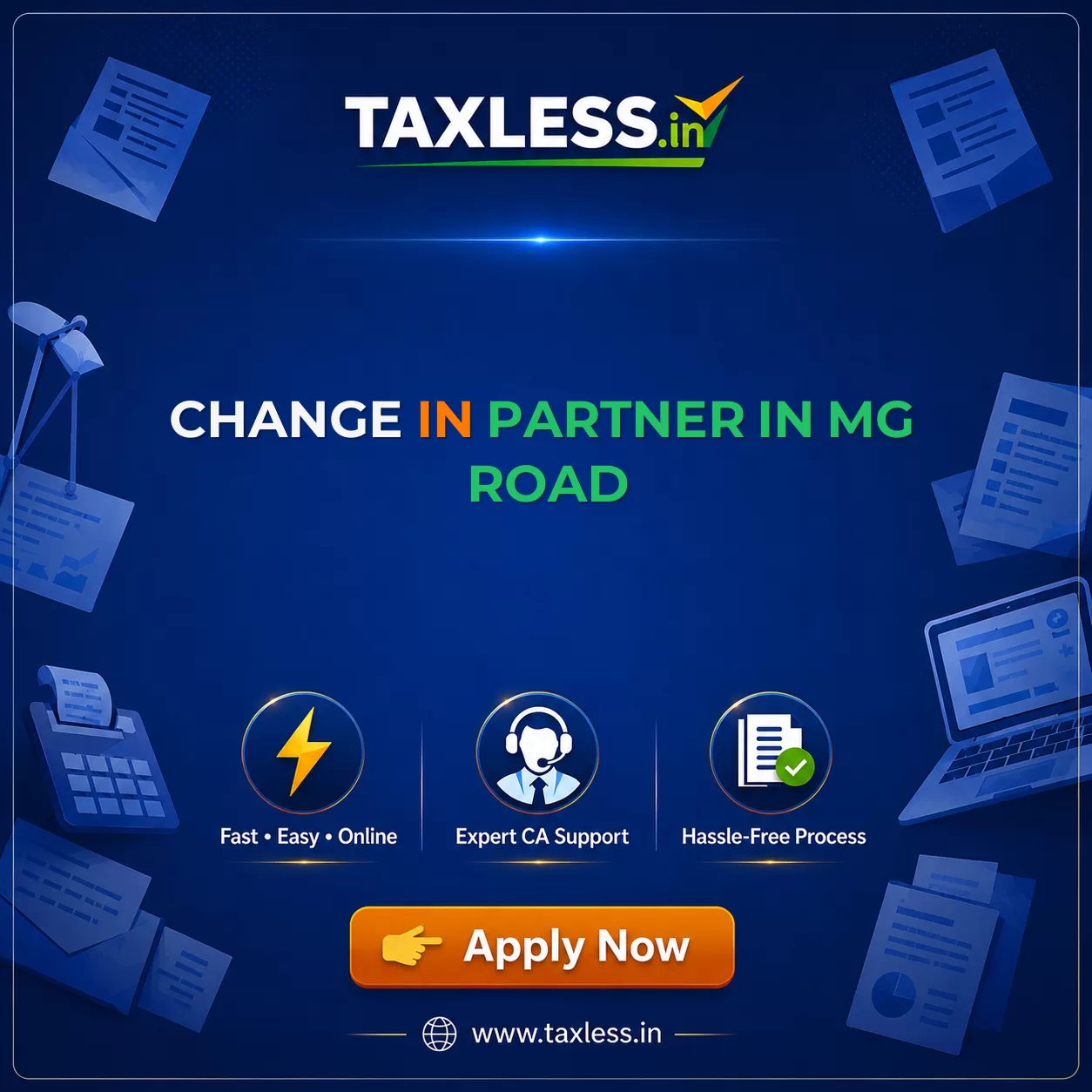 Change In Partner in Mg Road