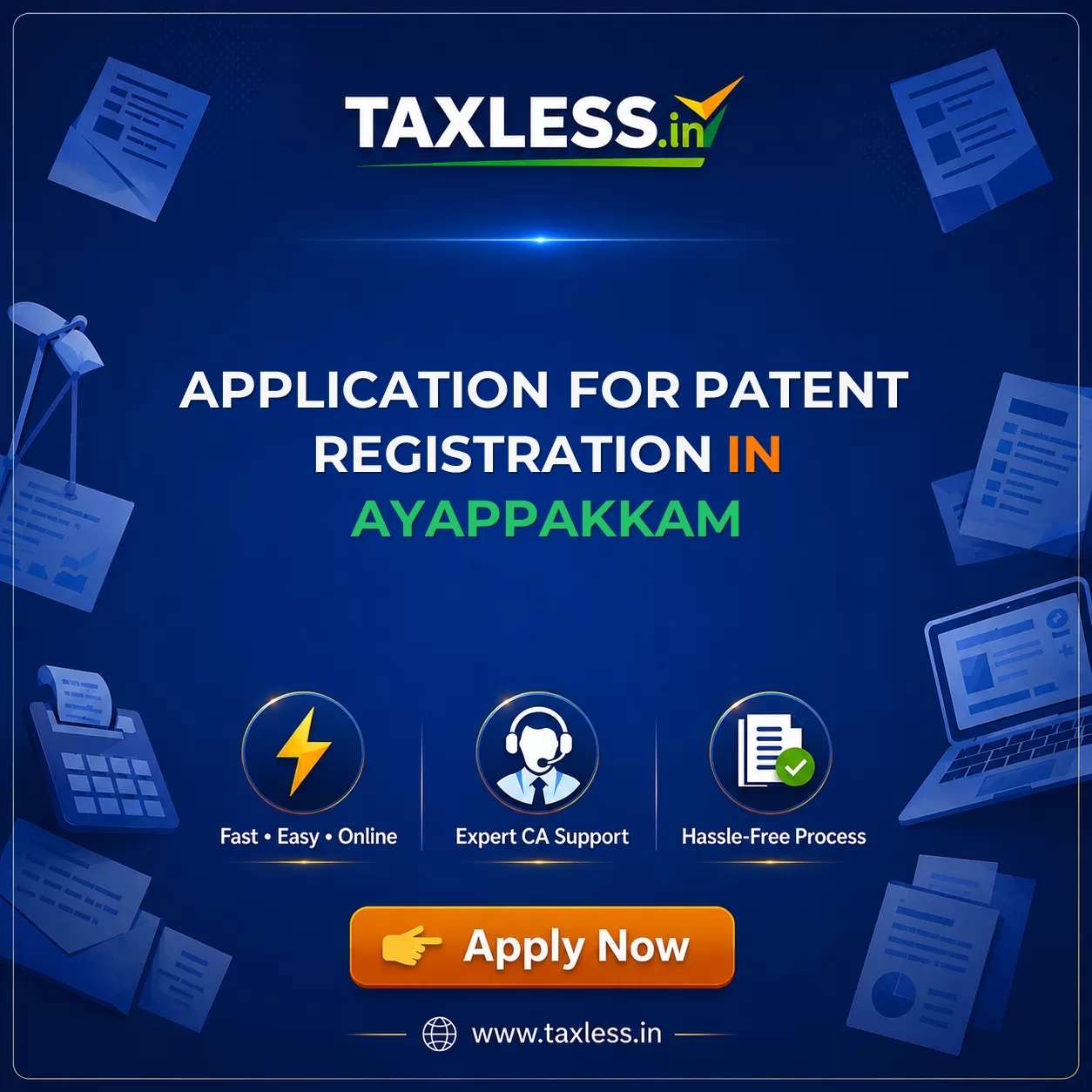 Application For Patent Registration in Ayappakkam