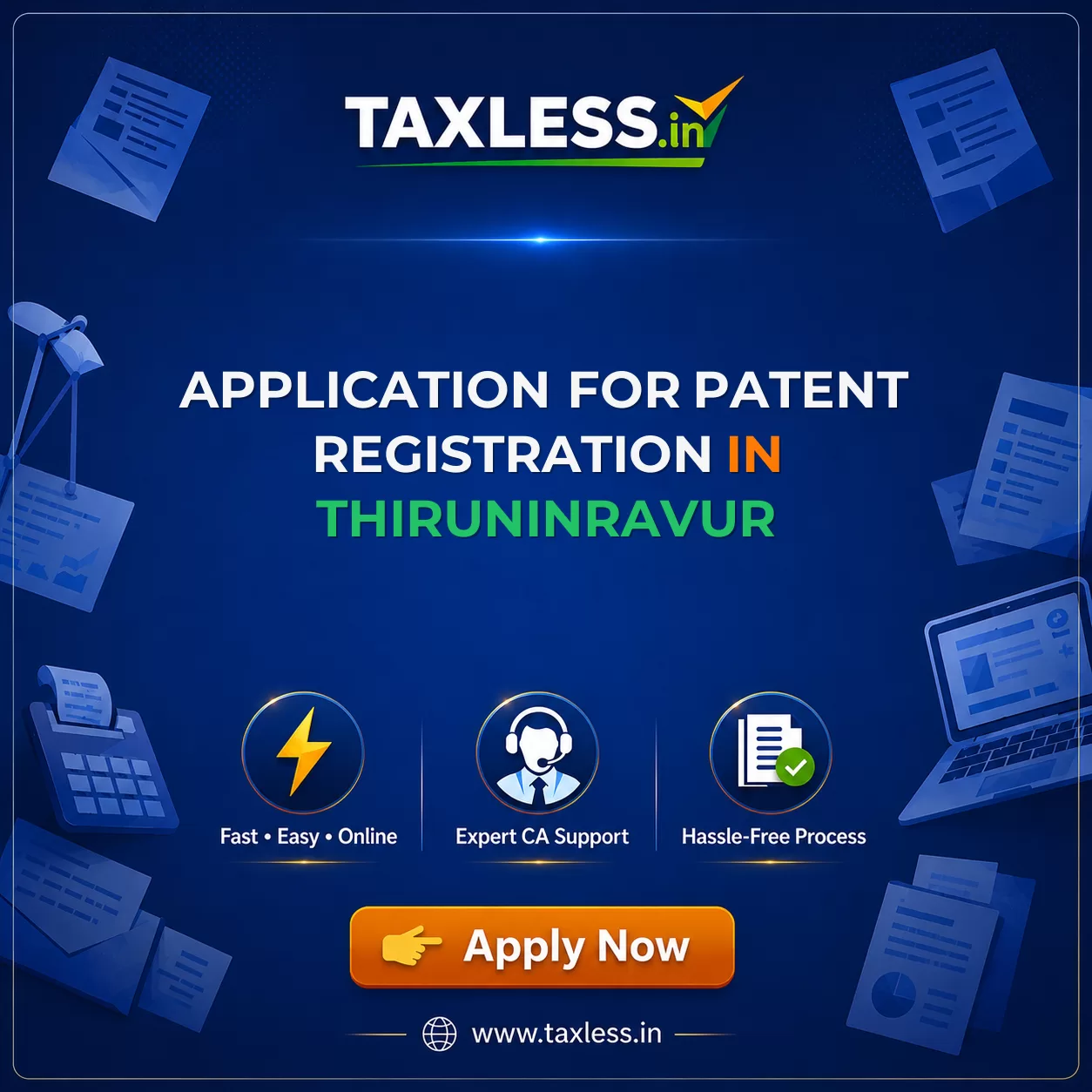 Application For Patent Registration in Thiruninravur