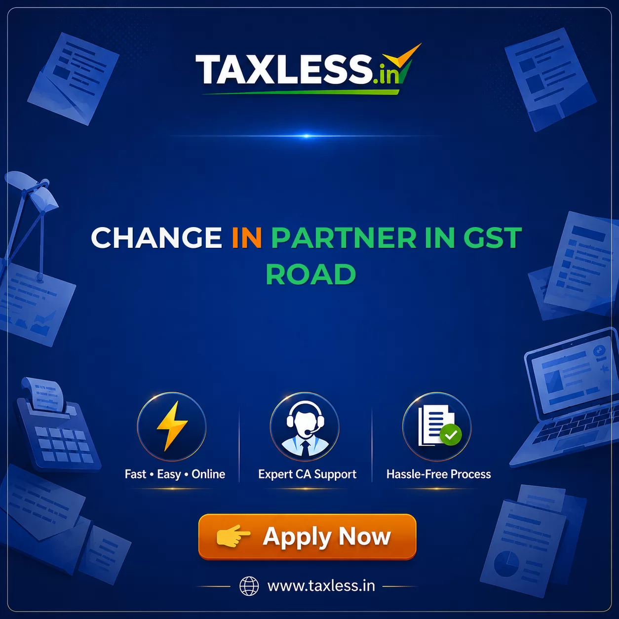 Change In Partner in Gst Road
