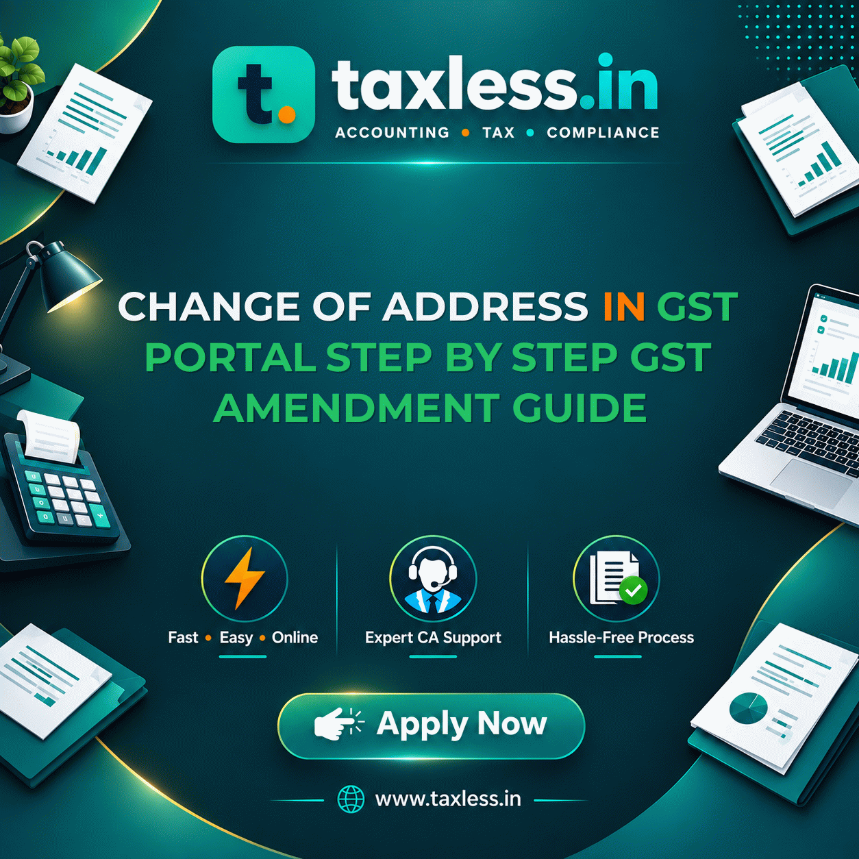 Change of Address in GST Portal Step by Step GST Amendment Guide