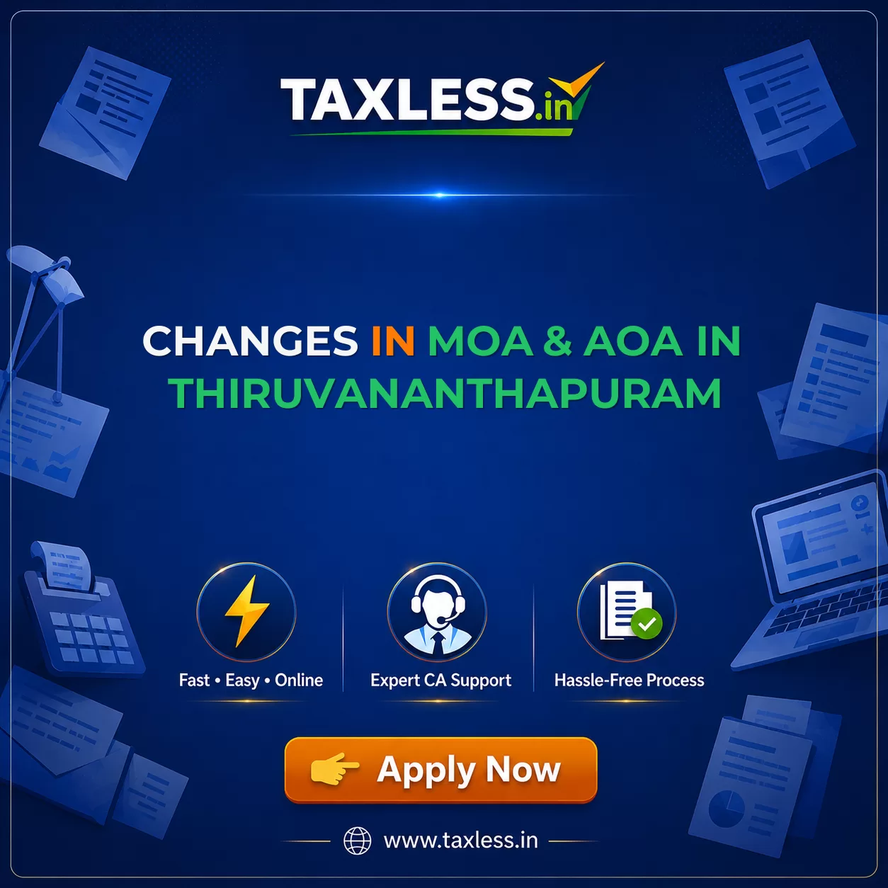 Changes In MoA & AoA in Thiruvananthapuram