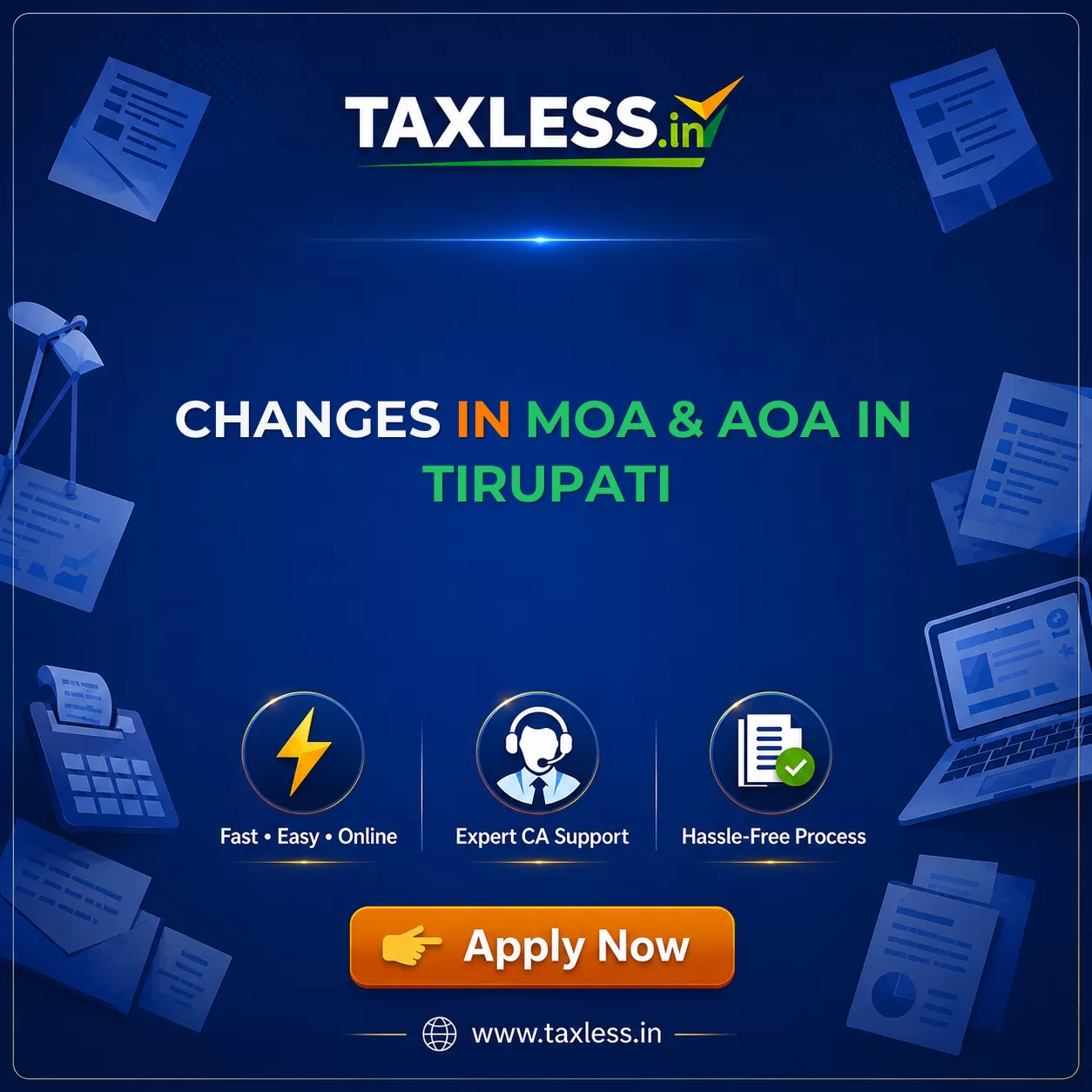 Changes In MoA & AoA in Tirupati