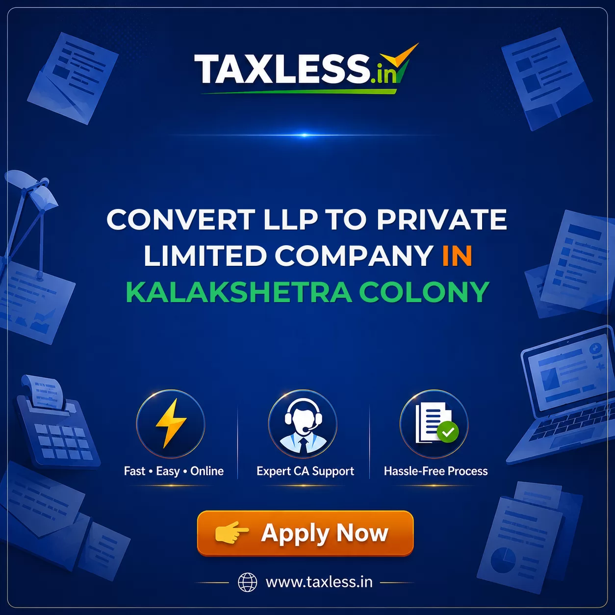Convert LLP To Private Limited Company in Kalakshetra Colony