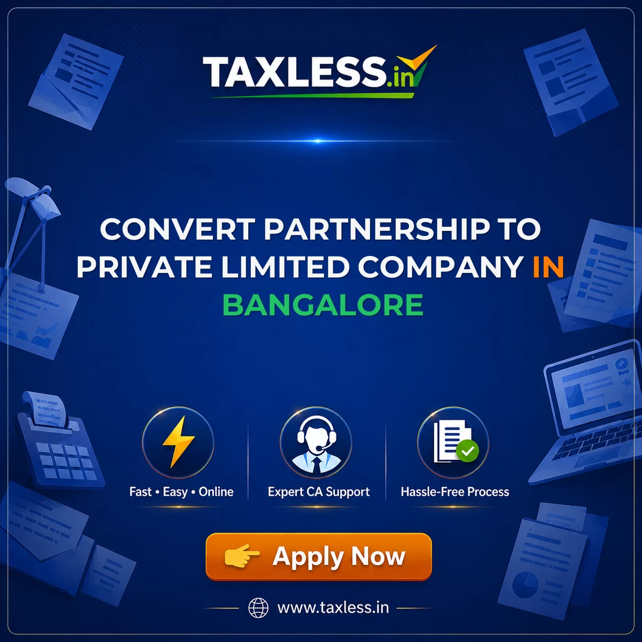 Convert Partnership To Private Limited Company in Bangalore