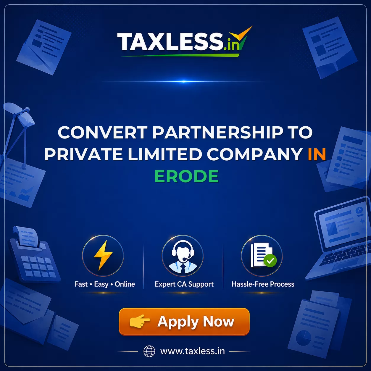 Convert Partnership To Private Limited Company in Erode