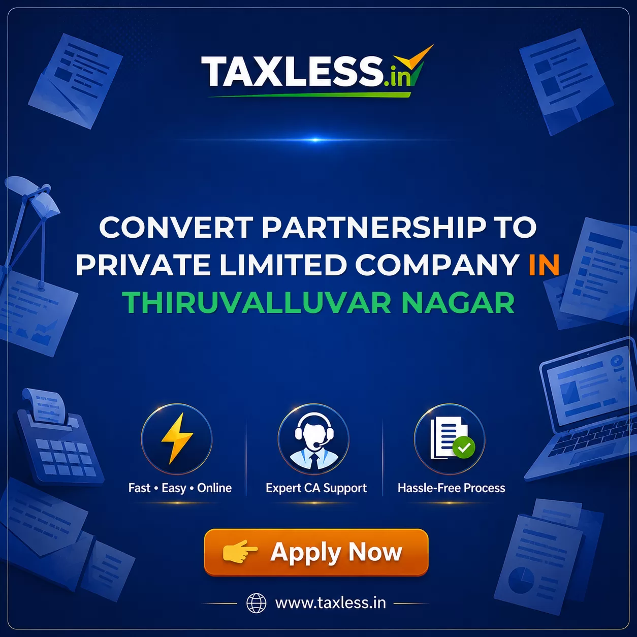 Convert Partnership To Private Limited Company in Thiruvalluvar Nagar