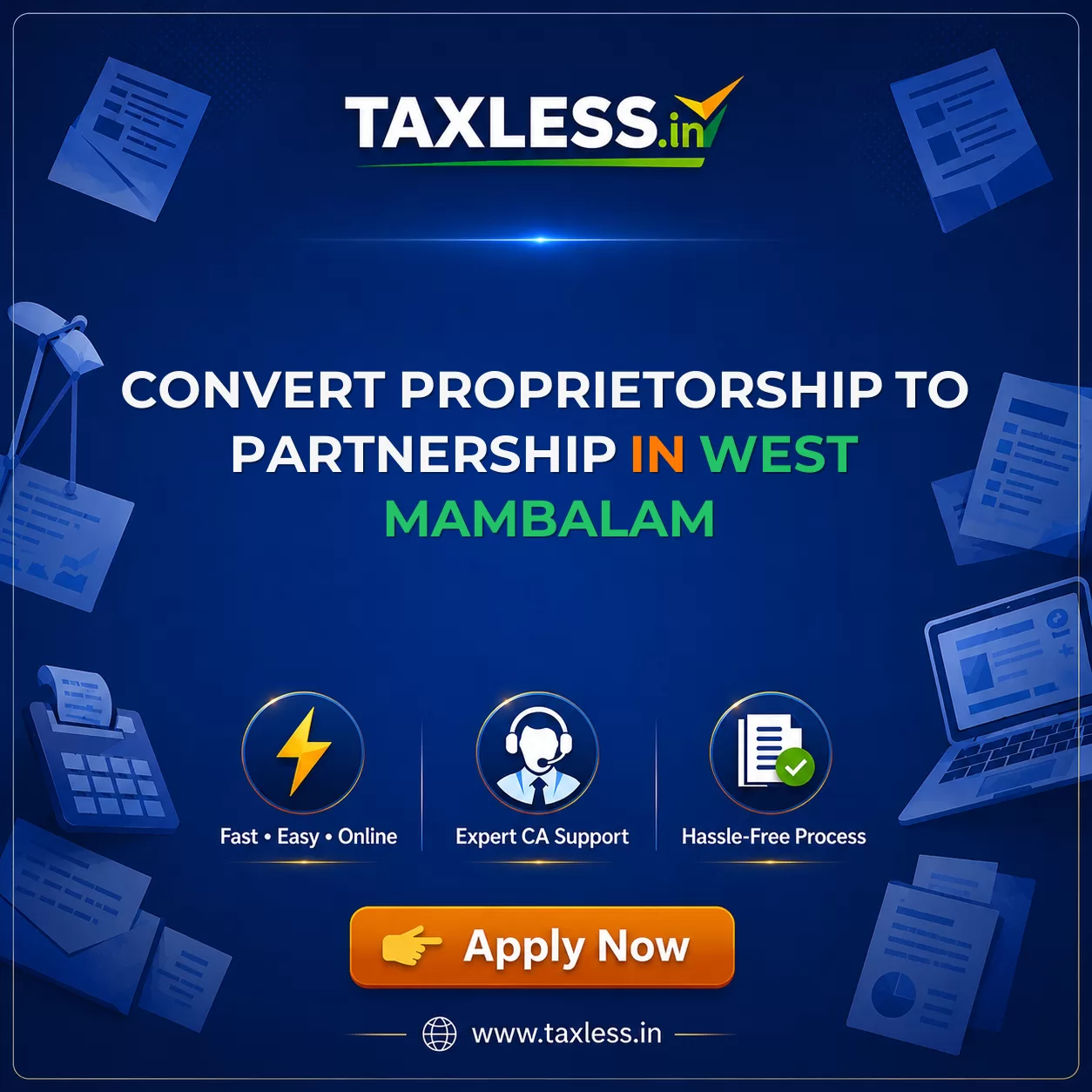 Convert Proprietorship To Partnership in West Mambalam