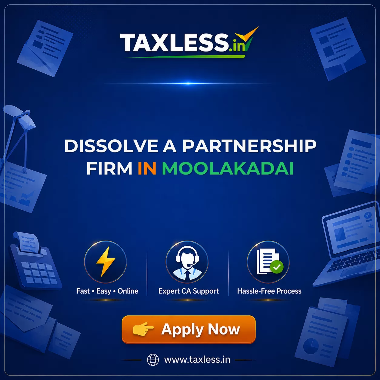 Dissolve A Partnership Firm in Moolakadai