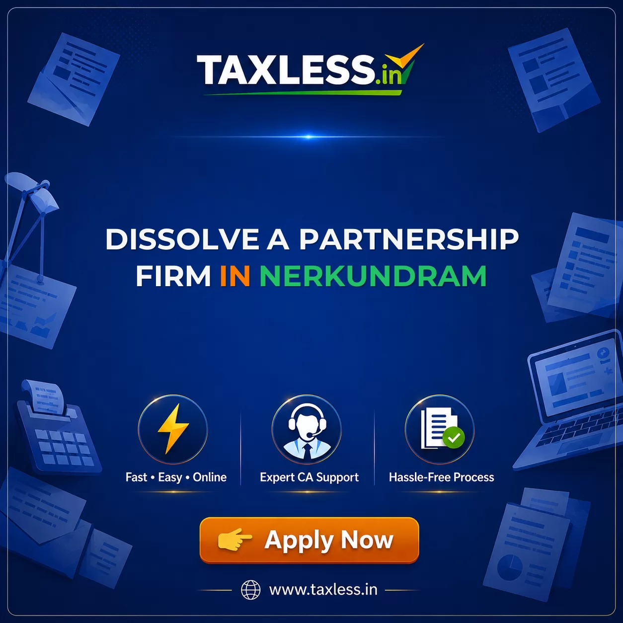 Dissolve A Partnership Firm in Nerkundram