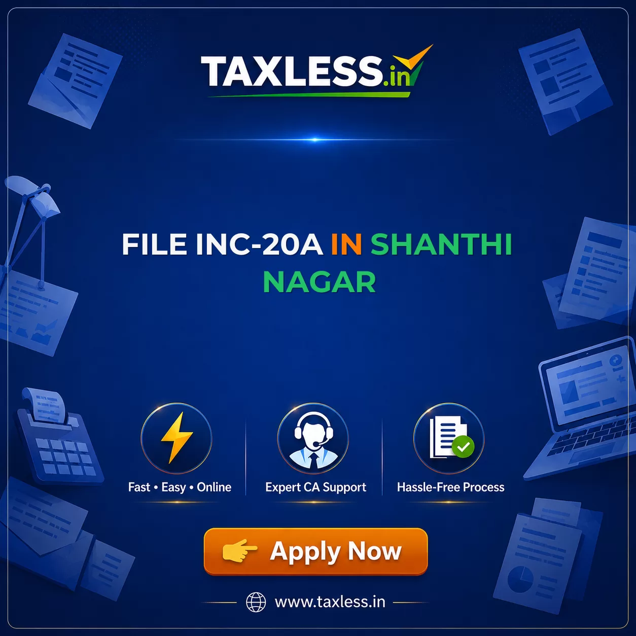 File INC-20A in Shanthi Nagar