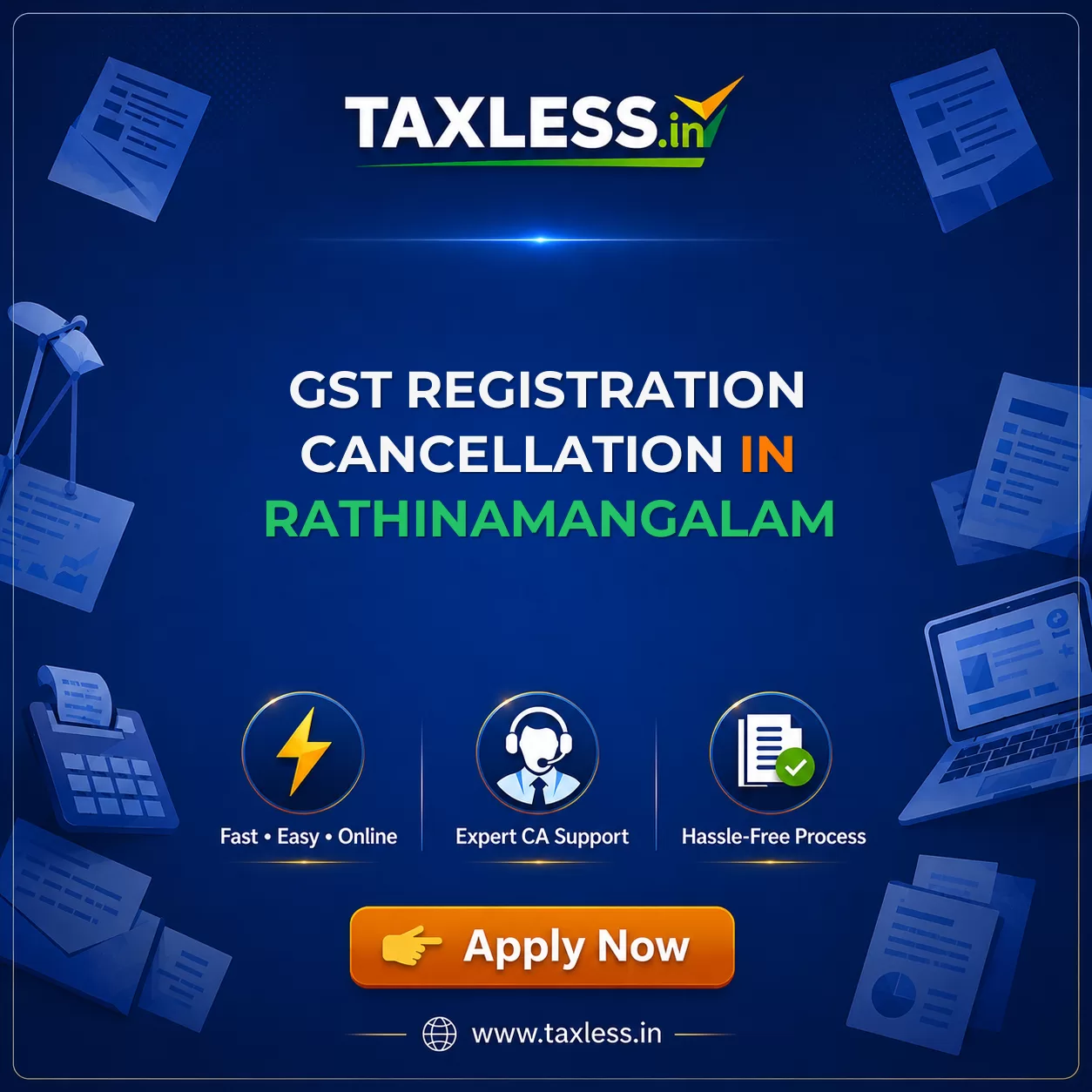 GST Registration Cancellation in Rathinamangalam