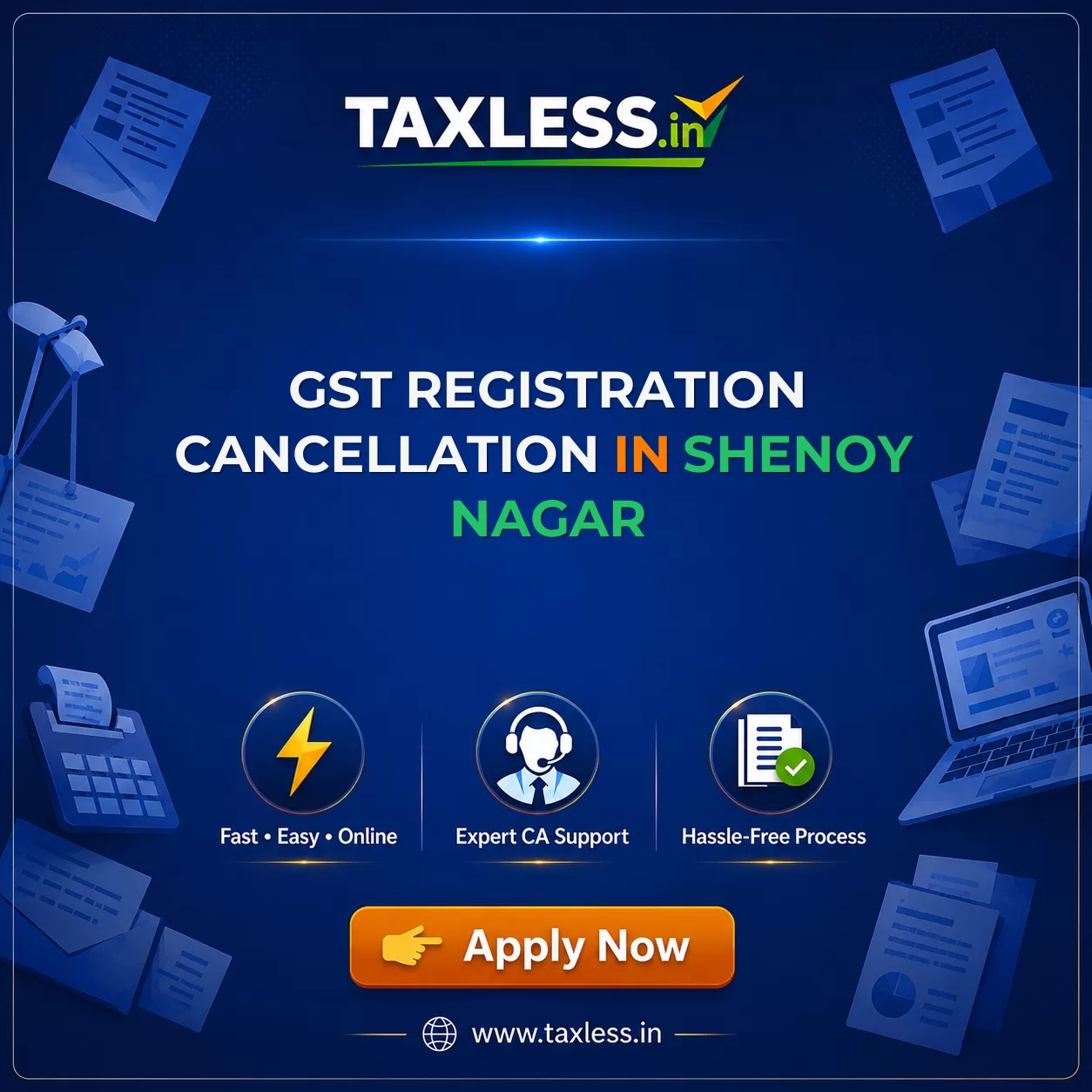 GST Registration Cancellation in Shenoy Nagar