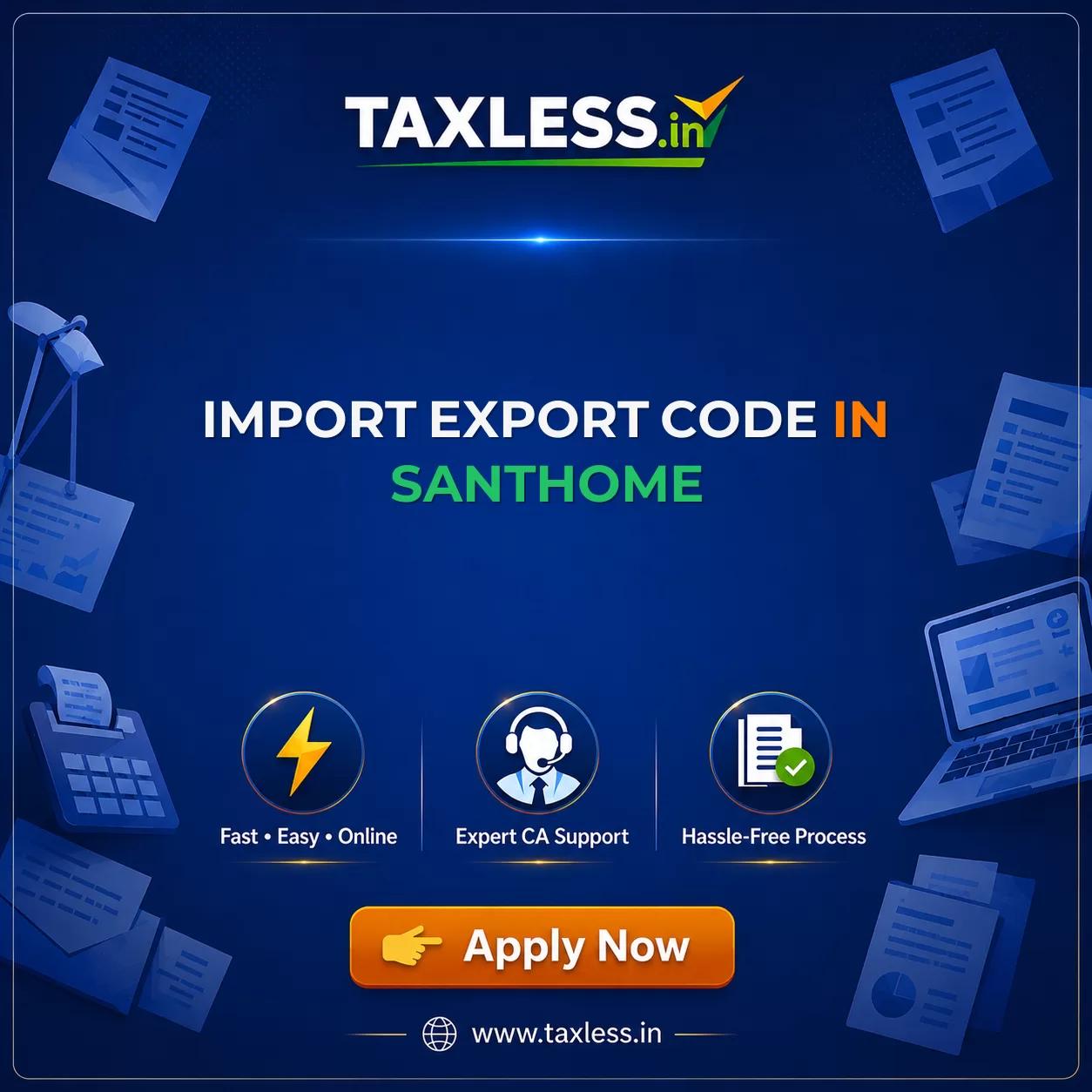 Import Export Code in Santhome