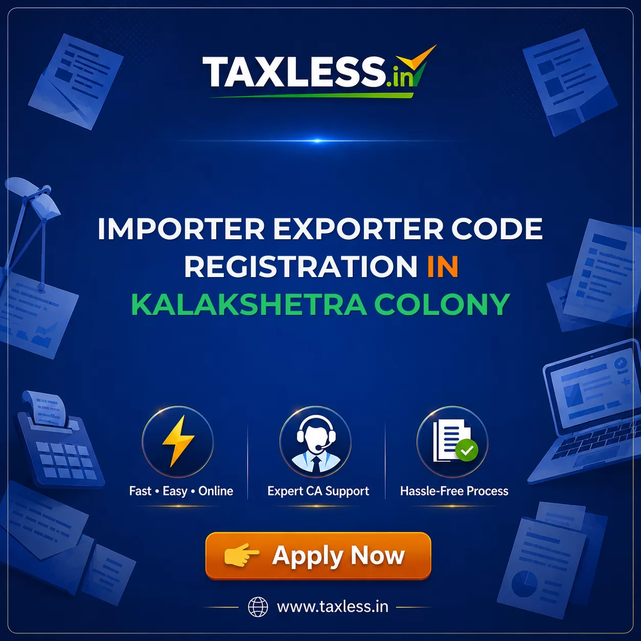 Importer Exporter Code Registration in Kalakshetra Colony